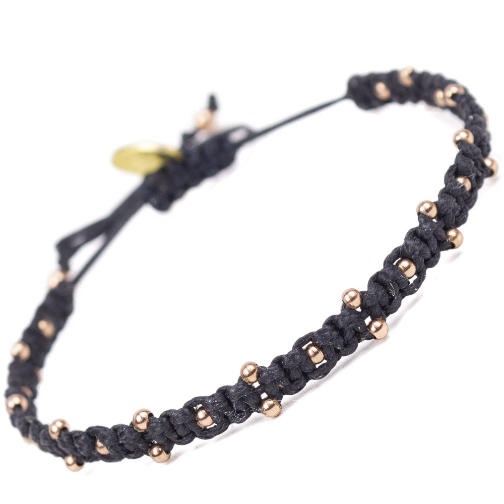 G11e 62073 0005 Guanabana Gemstone Schwar Black Armband Gold